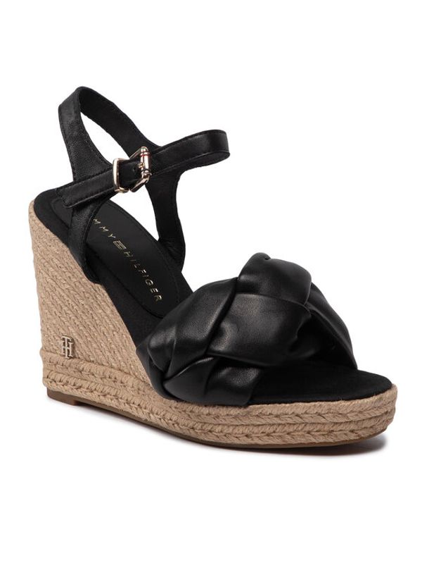 Tommy Hilfiger Tommy Hilfiger Еспадрили Th Waves High Wedge Sandal FW0FW06671 Черен
