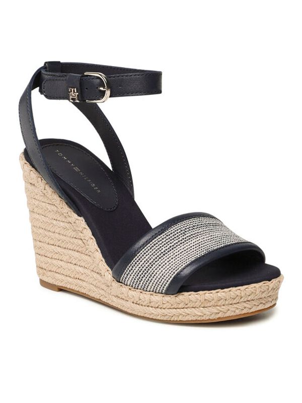 Tommy Hilfiger Tommy Hilfiger Еспадрили Th Woven High Wedge FW0FW07344 Тъмносин
