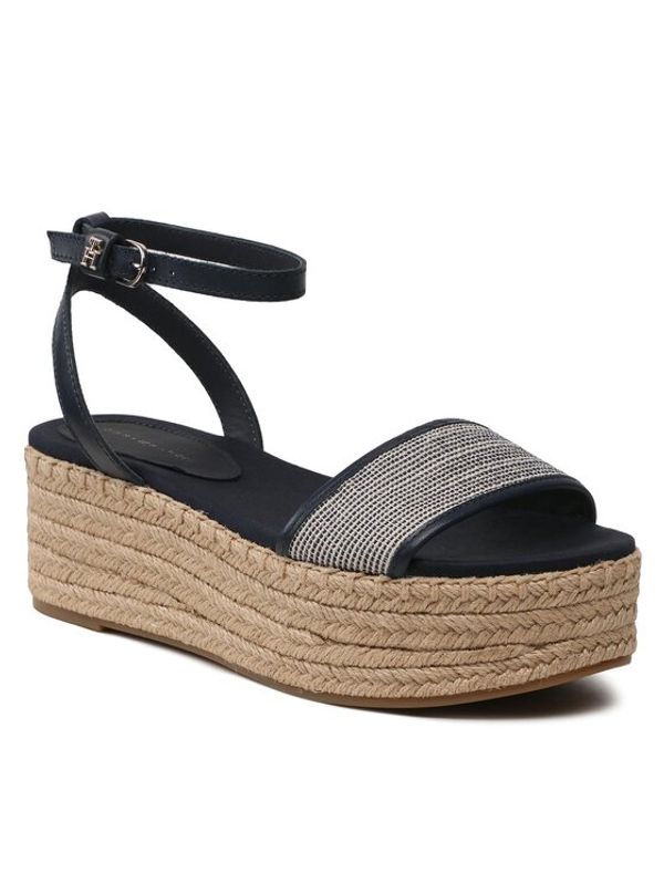 Tommy Hilfiger Tommy Hilfiger Еспадрили Th Woven Platform Sandal FW0FW07345 Тъмносин