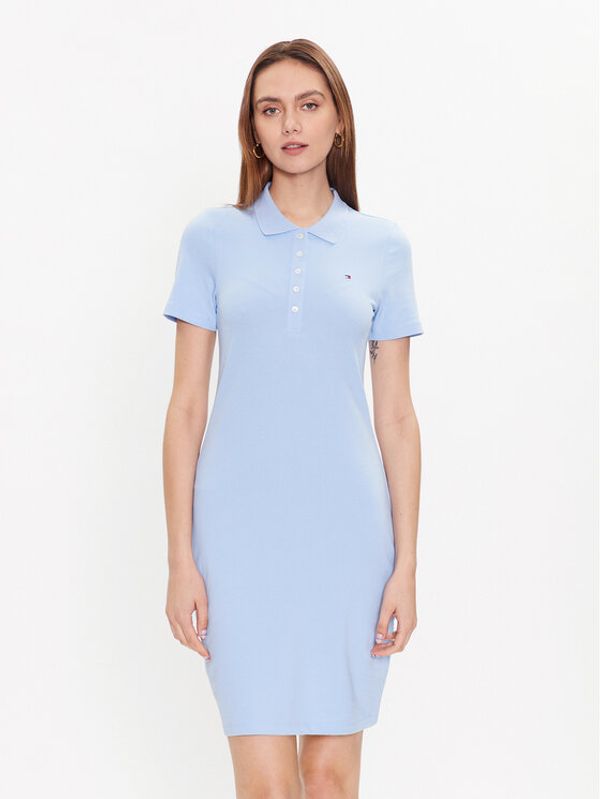 Tommy Hilfiger Tommy Hilfiger Ежедневна рокля 1985 Collection WW0WW37853 Син Slim Fit