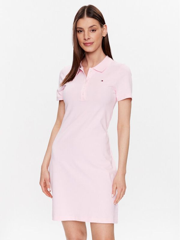 Tommy Hilfiger Tommy Hilfiger Ежедневна рокля 1985 WW0WW37853 Розов Slim Fit