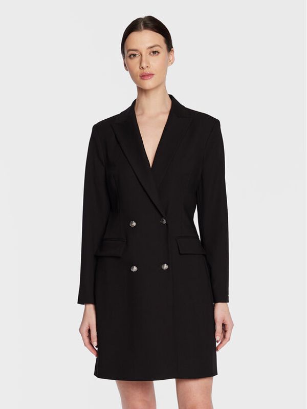 Tommy Hilfiger Tommy Hilfiger Ежедневна рокля By Night WW0WW37334 Черен Oversize