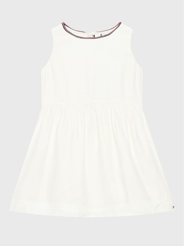 Tommy Hilfiger Tommy Hilfiger Ежедневна рокля Ceremonial KG0KG07020 M Екрю Regular Fit