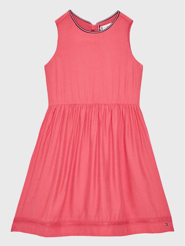 Tommy Hilfiger Tommy Hilfiger Ежедневна рокля Ceremonial KG0KG07020 M Розов Regular Fit