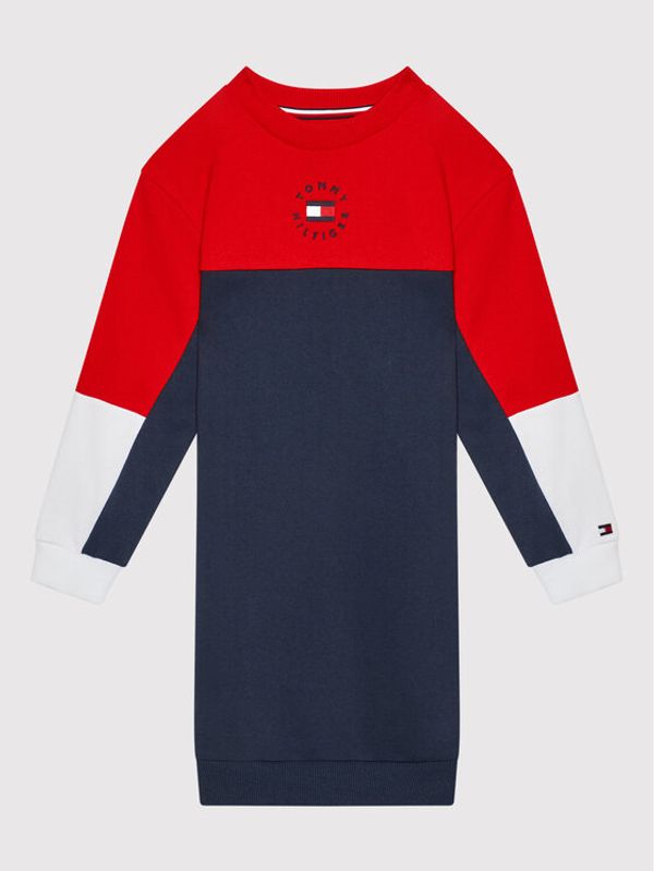 Tommy Hilfiger Tommy Hilfiger Ежедневна рокля Colorblock KG0KG05745 Тъмносин Regular Fit