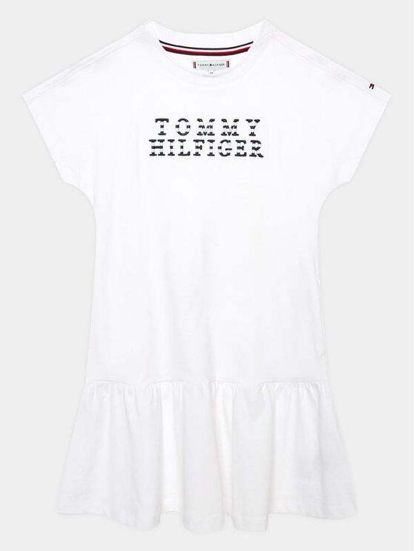 Tommy Hilfiger Tommy Hilfiger Ежедневна рокля KG0KG07187 D Бял Regular Fit
