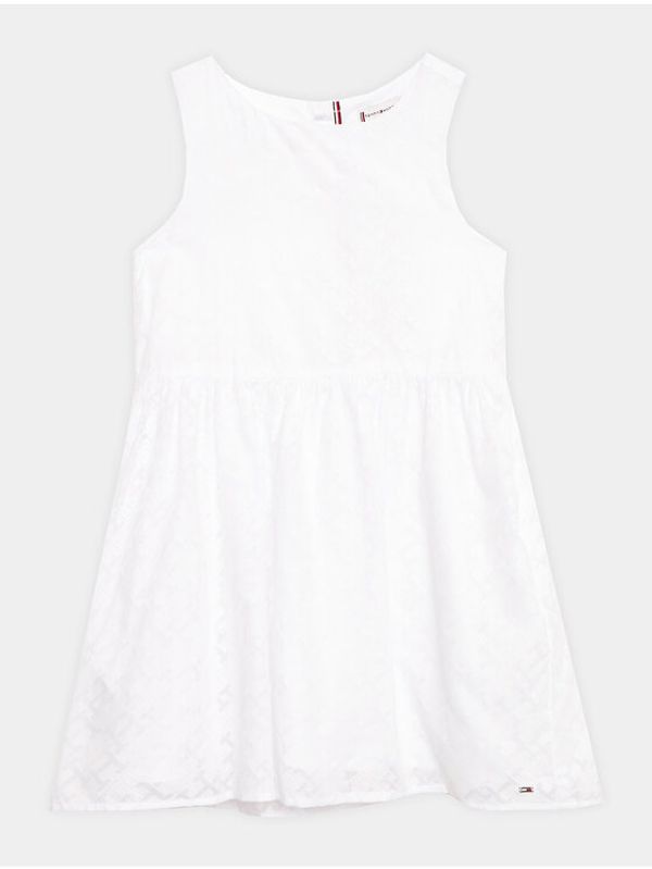 Tommy Hilfiger Tommy Hilfiger Ежедневна рокля Monogram KG0KG07175 M Бял Regular Fit