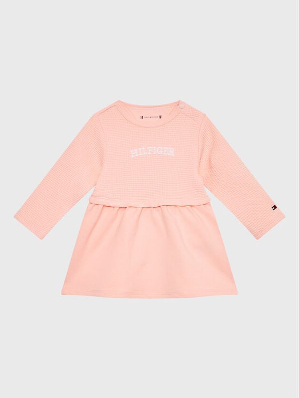 Tommy Hilfiger Tommy Hilfiger Ежедневна рокля Monotype KN0KN01694 Розов Regular Fit