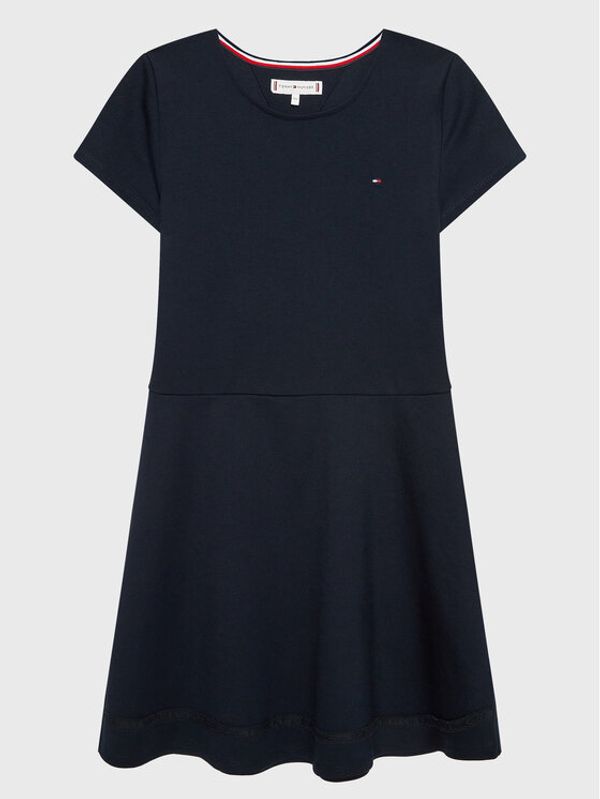 Tommy Hilfiger Tommy Hilfiger Ежедневна рокля Punto Skater KG0KG07022 D Тъмносин Regular Fit