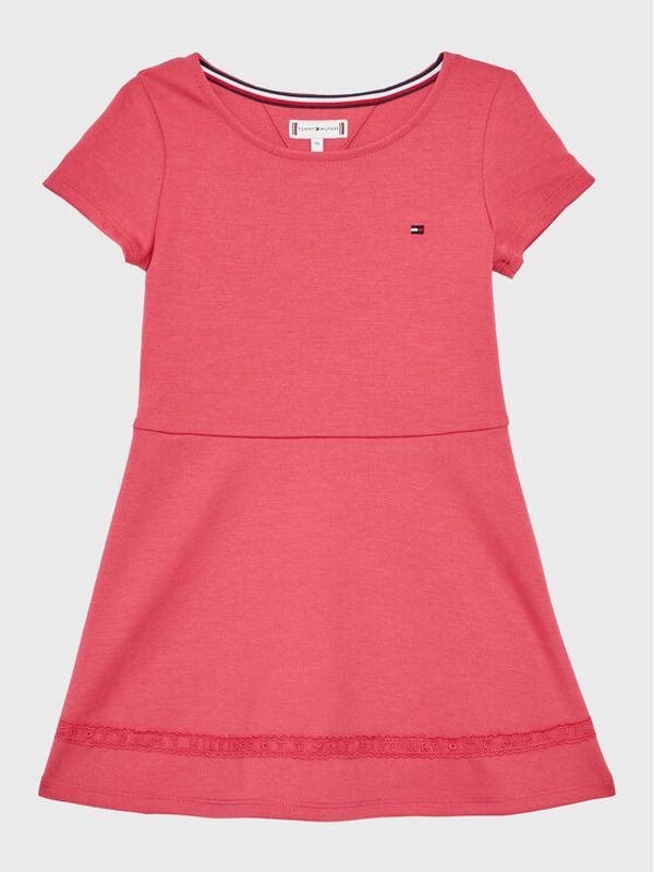 Tommy Hilfiger Tommy Hilfiger Ежедневна рокля Punto Skater KG0KG07022 M Розов Regular Fit