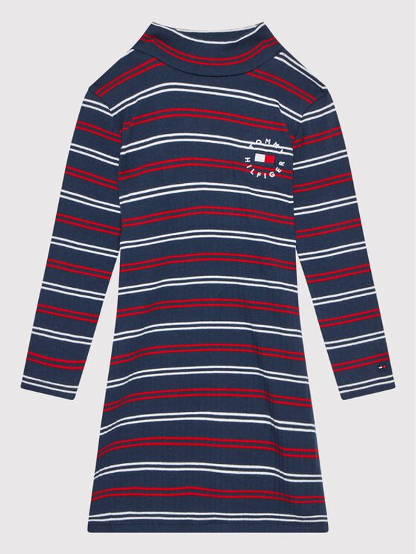 Tommy Hilfiger Tommy Hilfiger Ежедневна рокля Stripe KG0KG06121 M Тъмносин Regular Fit