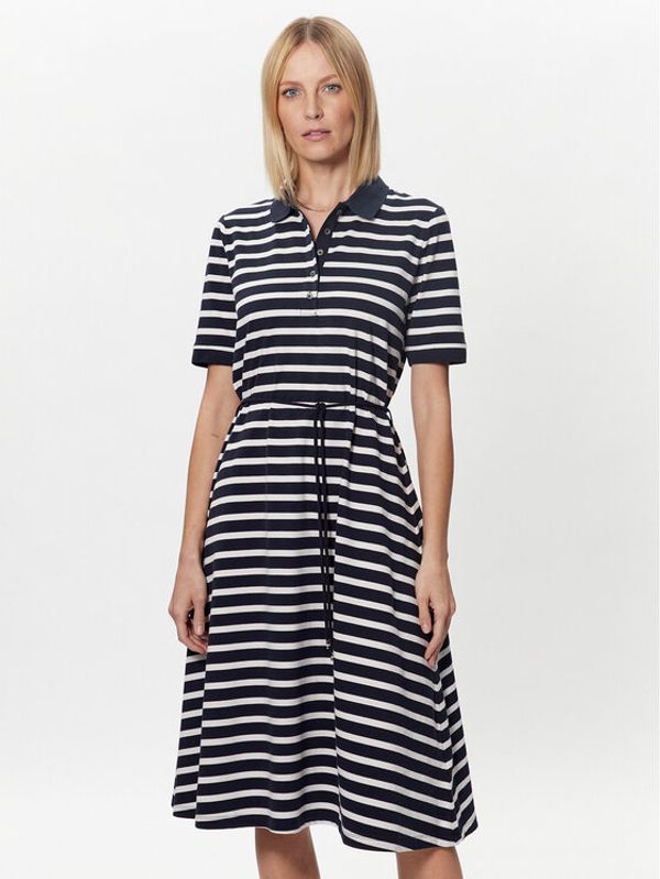 Tommy Hilfiger Tommy Hilfiger Ежедневна рокля Stripe Polo WW0WW37831 Тъмносин Regular Fit