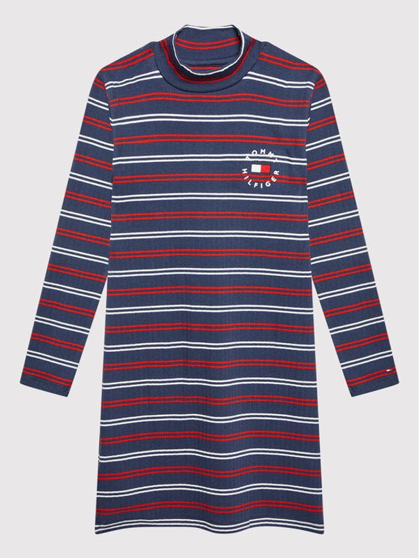 Tommy Hilfiger Tommy Hilfiger Ежедневна рокля Stripe Rib KG0KG06121 D Тъмносин Regular Fit