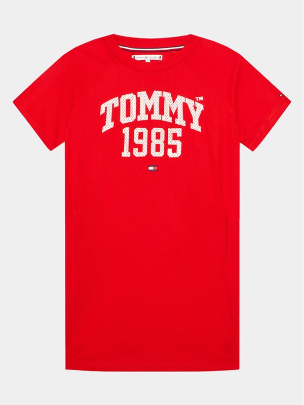 Tommy Hilfiger Tommy Hilfiger Ежедневна рокля Varsity KG0KG07191 D Червен Regular Fit