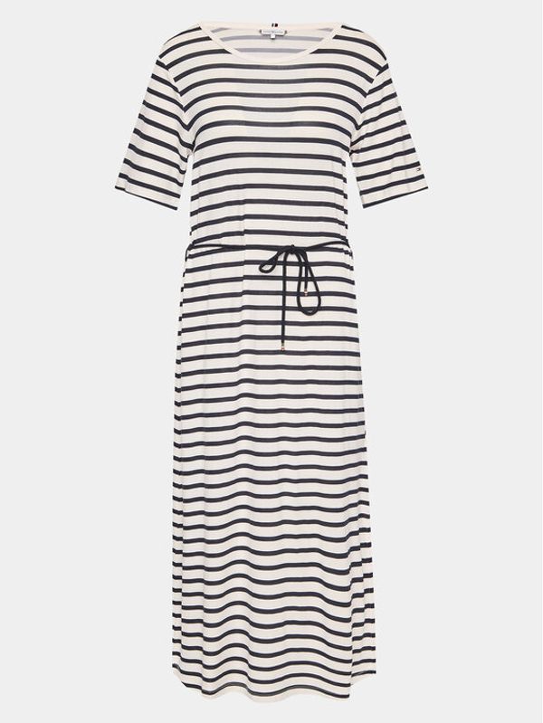 Tommy Hilfiger Tommy Hilfiger Ежедневна рокля WW0WW37837 Бял Regular Fit