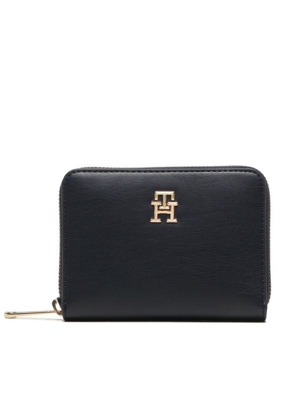 Tommy Hilfiger Tommy Hilfiger Голям дамски портфейл Iconic Tommy Medium Za AW0AW15088 Тъмносин