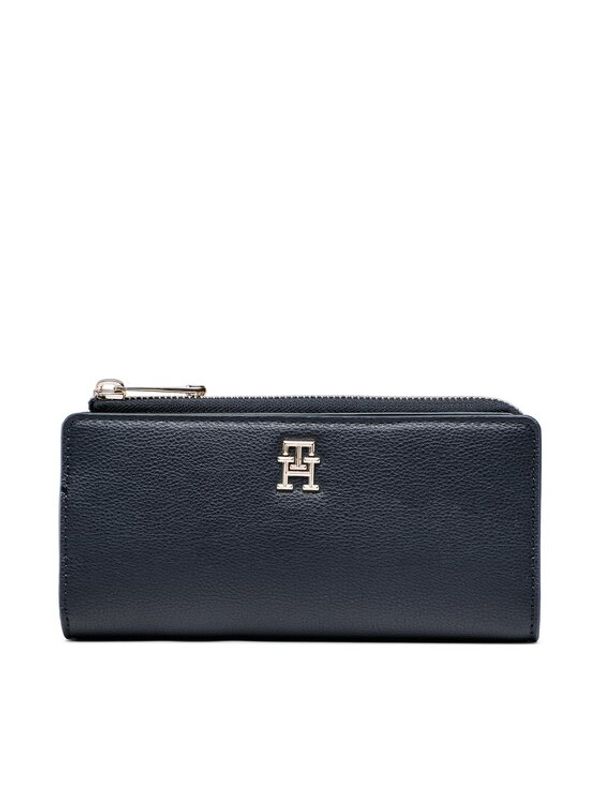 Tommy Hilfiger Tommy Hilfiger Голям дамски портфейл Life Large Za AW0AW14643 Тъмносин