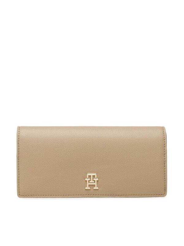 Tommy Hilfiger Tommy Hilfiger Голям дамски портфейл Th Casual Large Wallet AW0AW14638 Бежов