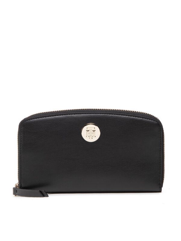 Tommy Hilfiger Tommy Hilfiger Голям дамски портфейл Th Chic Large Za AW0AW13649 Черен