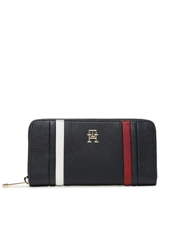 Tommy Hilfiger Tommy Hilfiger Голям дамски портфейл Th Emblem Large Za Corp AW0AW15119 Тъмносин