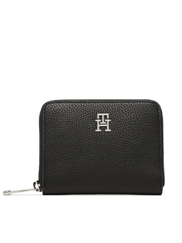 Tommy Hilfiger Tommy Hilfiger Голям дамски портфейл Th Emblem Med Za AW0AW14892 Черен