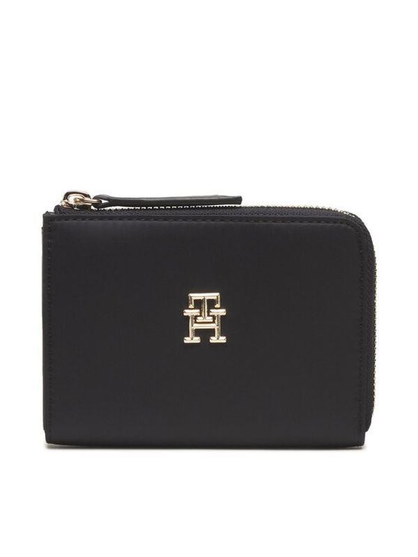 Tommy Hilfiger Tommy Hilfiger Голям дамски портфейл Th Flow Med Za Solid AW0AW14689 Тъмносин