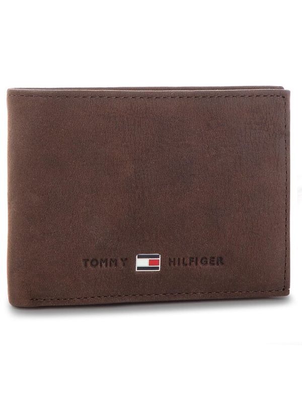 Tommy Hilfiger Tommy Hilfiger Голям мъжки портфейл Johnson Mini CC Flap AM0AM00662 Кафяв