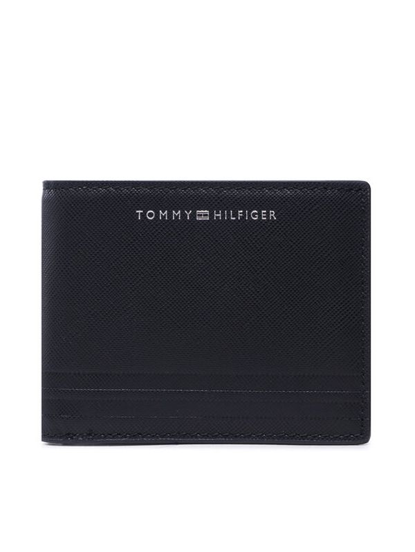 Tommy Hilfiger Tommy Hilfiger Голям мъжки портфейл Th Bus Leather Mini Cc Wallet AM0AM10981 Черен
