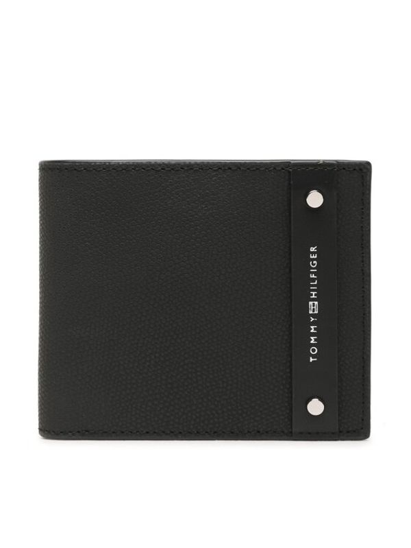 Tommy Hilfiger Tommy Hilfiger Голям мъжки портфейл Th Business Lea Cc And Coin AM0AM11279 Черен