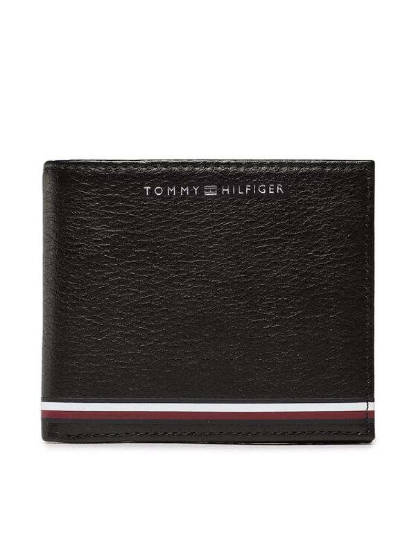 Tommy Hilfiger Tommy Hilfiger Голям мъжки портфейл Th Central Mini Cc Wallet AM0AM11258 Черен