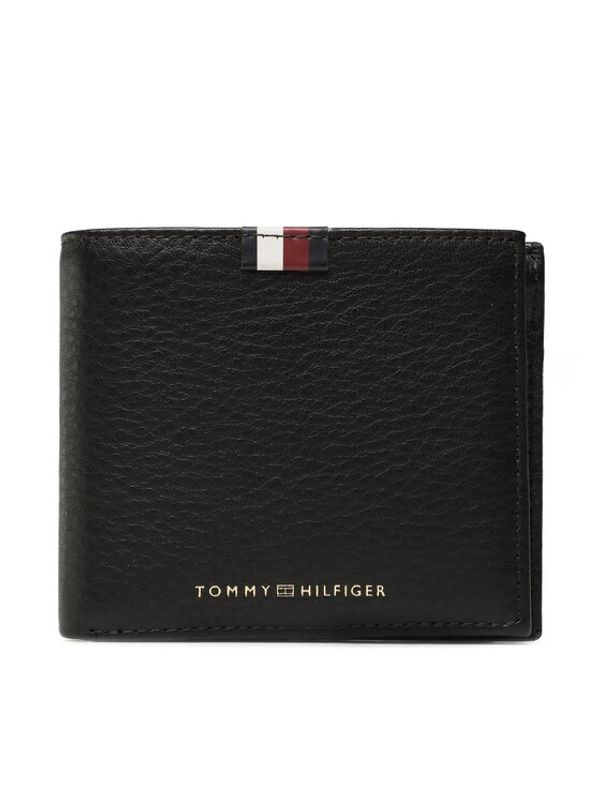 Tommy Hilfiger Tommy Hilfiger Голям мъжки портфейл Th Prem Le Cc And Coin AM0AM11265 Черен