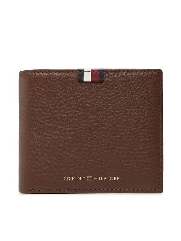 Tommy Hilfiger Tommy Hilfiger Голям мъжки портфейл Th Prem Le Cc And Coin AM0AM11265 Кафяв