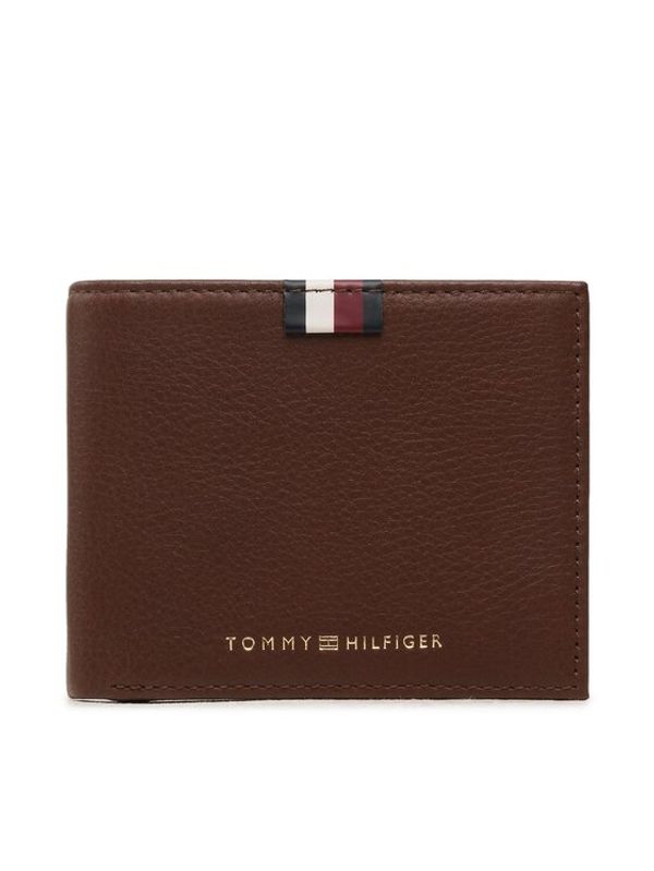Tommy Hilfiger Tommy Hilfiger Голям мъжки портфейл Th Prem Lea Mini Cc Wallet AM0AM11266 Кафяв
