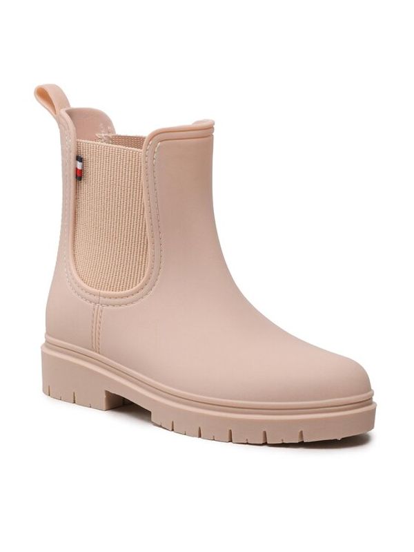 Tommy Hilfiger Tommy Hilfiger Гумени ботуши Matt Ankle Rainboot Wth Elastic FW0FW06897 Розов