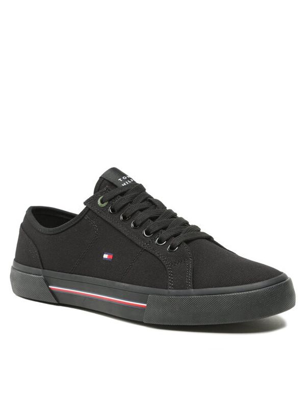 Tommy Hilfiger Tommy Hilfiger Гуменки Core Corporate Vulc Canvas FM0FM04560 Черен