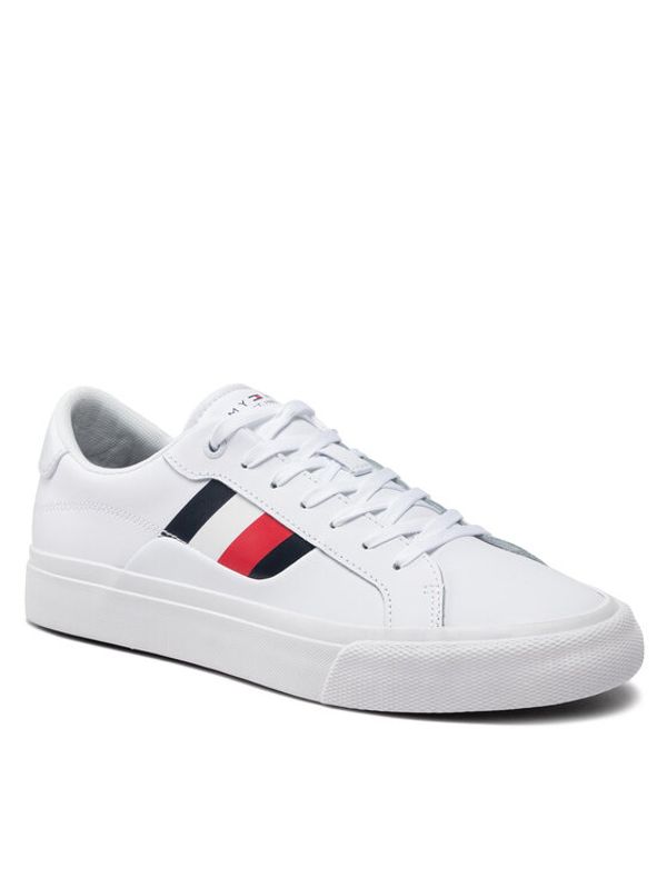 Tommy Hilfiger Tommy Hilfiger Гуменки Core Stripes Vulc Leather FM0FM04140 Бял