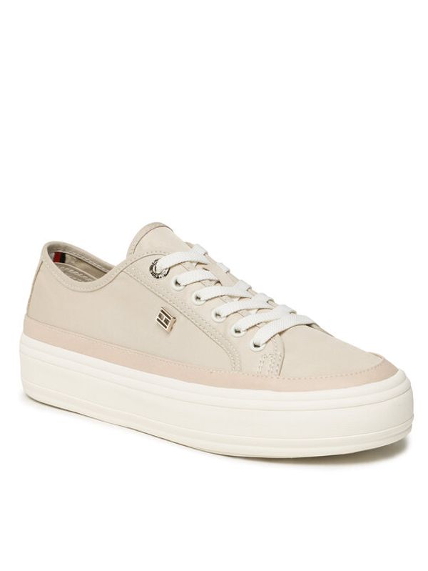 Tommy Hilfiger Tommy Hilfiger Гуменки Essential Vulc Canvas Sneaker FW0FW07459 Бежов