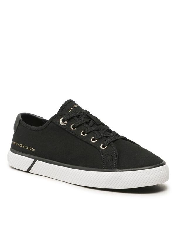Tommy Hilfiger Tommy Hilfiger Гуменки Lace Up Vulc Sneaker Bl FW0FW07248 Черен