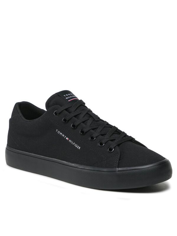 Tommy Hilfiger Tommy Hilfiger Гуменки Th Hi Vulc Core Low Canvas FM0FM04686 Черен