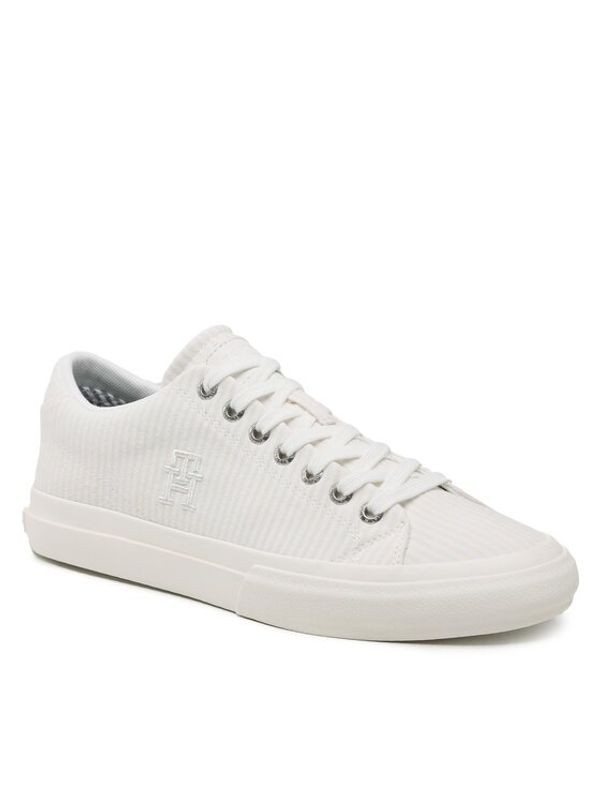 Tommy Hilfiger Tommy Hilfiger Гуменки Th Hi Vulc Street Low Seersucker FM0FM04540 Бежов