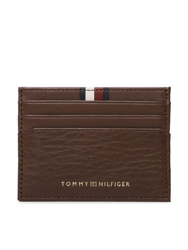 Tommy Hilfiger Tommy Hilfiger Калъф за кредитни карти Th Prem Lea Cc Holder AM0AM11267 Кафяв