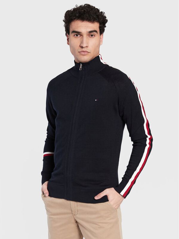 Tommy Hilfiger Tommy Hilfiger Кардиган Global Stripe MW0MW29036 Тъмносин Regular Fit