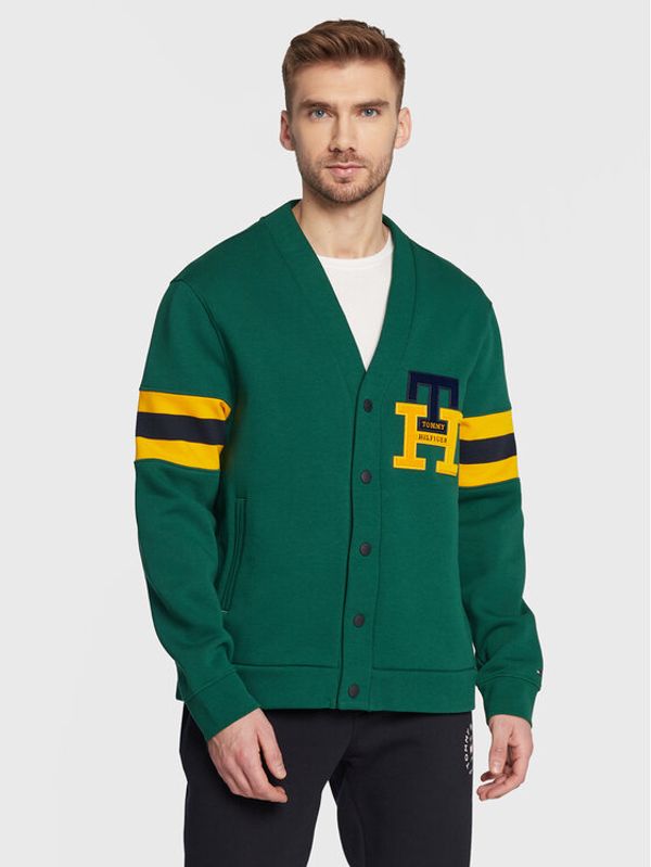 Tommy Hilfiger Tommy Hilfiger Кардиган Icon Monogram MW0MW29333 Зелен Relaxed Fit
