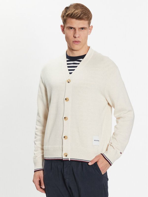 Tommy Hilfiger Tommy Hilfiger Кардиган MW0MW32038 Екрю Regular Fit