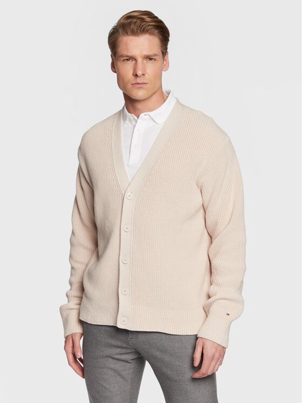 Tommy Hilfiger Tommy Hilfiger Кардиган Rib Structure MW0MW29029 Бежов Relaxed Fit