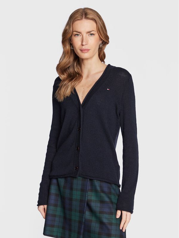 Tommy Hilfiger Tommy Hilfiger Кардиган WW0WW37015 Тъмносин Regular Fit