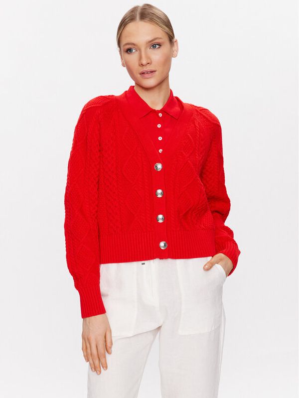 Tommy Hilfiger Tommy Hilfiger Кардиган WW0WW39224 Червен Relaxed Fit