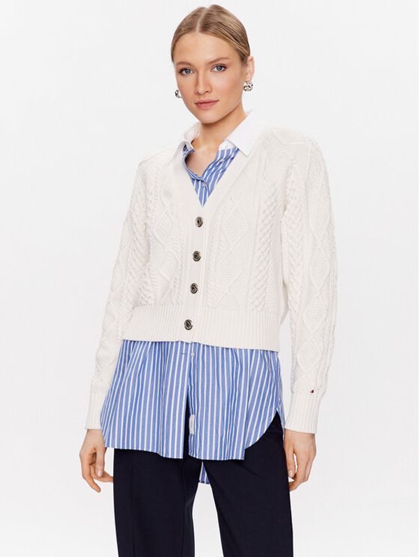Tommy Hilfiger Tommy Hilfiger Кардиган WW0WW39224 Екрю Relaxed Fit
