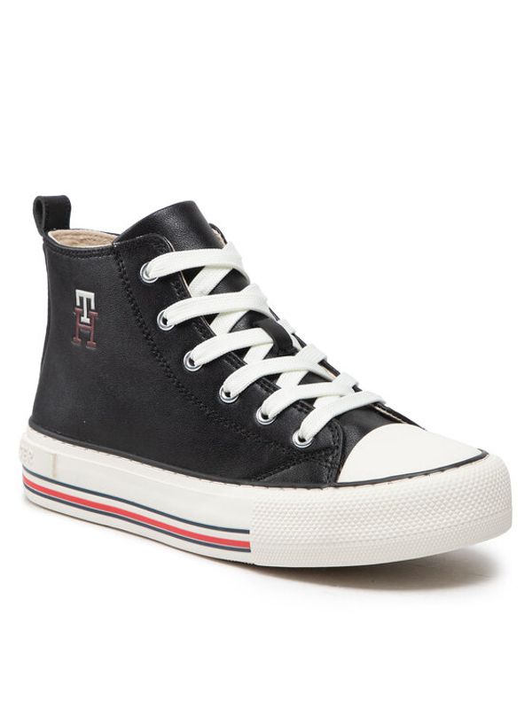 Tommy Hilfiger Tommy Hilfiger Кецове High Top Lace Up Sneaker T3A9-32288-1355 S Черен