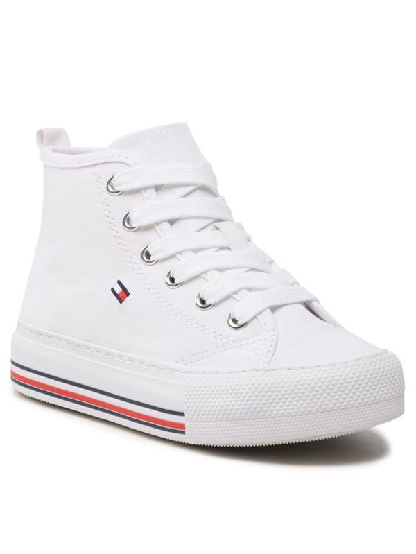 Tommy Hilfiger Tommy Hilfiger Кецове High Top LAce-Up Sneaker T3A9-32679-0890 M Бял